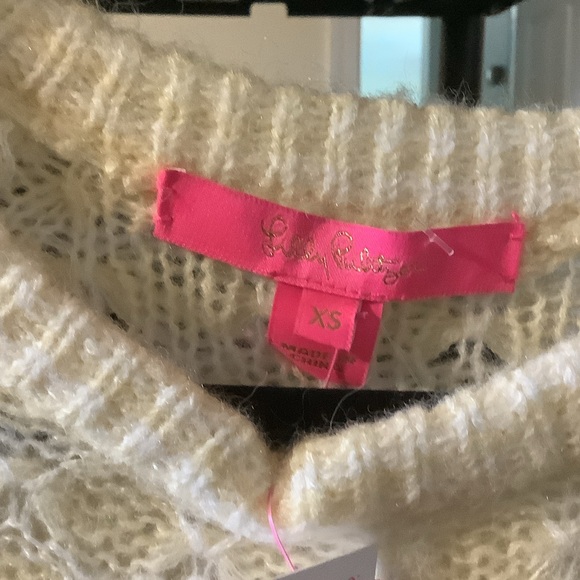Lilly Pulitzer Corabelle Knit Sweater, coconut Honeycomb, XS, New - Picture 3 of 9